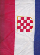 CROATIA   --  FLAG, FAHNE, DRAPEAU, ZASTAVA  -  62 Cm X 34 Cm  --  FIRST WHITE FIELD  - TRADITIONAL CRO FLAG  ..  TEXTIL - Banderas