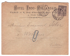 Lettre Paris - Hôtel Indo-Hollandais (01) - Sports & Tourisme