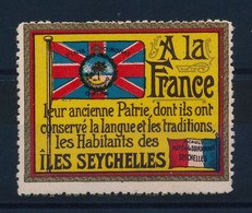 FRANCE => Vignette DELANDRE - A La France Leur Ancienne Patrie... Les Habitants Des Iles Seychelles - Militärmarken