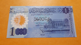 LIBYE 1 DINAR 2019 UNC POLYMER P-85a SERIAL NUMBER : 3333367 ! - Libië