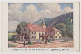 Evangelische Kirche Und Pfarrhaus Für Kapfenberg, Künstlerkarte (Bez. Bruck-Mürzzuschlag) - Kapfenberg