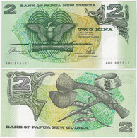 Banknote Papua New Guinea 2 Kina 1992 / 1993 Pick-12A Bird Of Paradise Unc - Papouasie-Nouvelle-Guinée