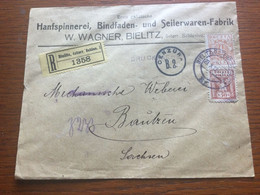 K25 Polen 1919 R-Brief Von Bielitz Mit Zensur Nach Bautzen - Covers & Documents