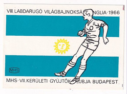 Hungary 1966 Matchbox Labels: Football Soccer Fussball Calcio; Argentina Flag - 1966 – Inglaterra