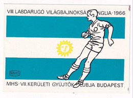 Hungary 1966 Matchbox Labels: Football Soccer Fussball Calcio; Argentina Flag - 1966 – Angleterre