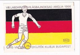 Hungary 1966 Matchbox Labels: Football Soccer Fussball Calcio; Germany Flag - 1966 – Inglaterra