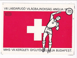 Hungary 1966 Matchbox Labels: Football Soccer Fussball Calcio; Switzerland Flag - 1966 – England