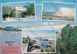 CARTOLINA  SALUTI DA MARGHERITA DI SAVOIA,BARLETTA,PUGLIA,MARE,SOLE,ESTATE,VACANZA,SPIAGGIA,LUNGOMARE,VIAGGIATA 1972 - Barletta