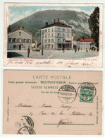 Suisse // Schweiz / Neuchâtel //  Souvenir De Fleurier, Place Du Marché Avec Hôtel De La Poste - Fleurier