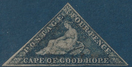 Cap Of Good Hope N°8 (steel/blue Gibbons N°19c) 4 Pence Bleu Acier Oblitéré Leger TTB Signé Calves - Cape Of Good Hope (1853-1904)