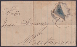 1884-H-66 CUBA SPAIN 1884 10c ALFONSO XII BICEPTO FRONT COVER TO MATANZAS. - Prephilately