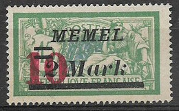 MEMEL OCCUPAZIONE TEDESCA 1922  FRANCOBOLLI DI FRANCIA SOPRASTAMPATI  UNIF 89 MNH SENZA GOMMA  VF - Other & Unclassified