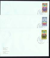 1974  Montreal Olympic Games Symbol  Semi-postals Sc  B1-3  On 3 FDcs - 1971-1980