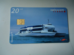 SWITZERLAND USED CARDS  BOATS SHIPS - Bateaux