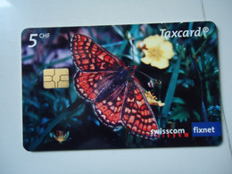 SWITZERLAND USED CARDS  BUTTERFLIES - Mariposas