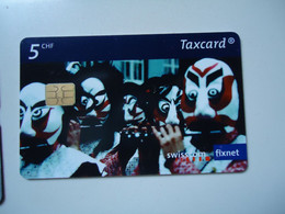 SWITZERLAND USED   PHONECARDS  CARNIVAL MASKS - Ontwikkeling