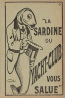 PUBLICITE   CPA  La Sardine Du Yatch-Club Vous Salue  BE - Pubblicitari
