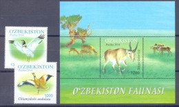 2014. Uzbekistan, Fauna Of Uzbekistan, 2v + S/s, Mint/** - Ouzbékistan