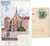 1907 Wiener Neustadt Militärakademie Lithographie - Wiener Neustadt