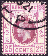 HONG KONG 1921 KGV 25c Purple & Magenta SG126 FU - Usados