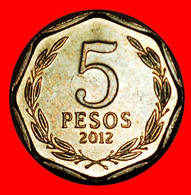 * O'HIGGINS (1992-2015): CHILE ★ 5 PESOS 2012 DISCOVERY COIN! MINT LUSTRE! LOW START ★ NO RESERVE! - Chili
