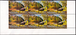 ZOOLOGICAL SURVEY OF INDIA-2x -BLK OF 6-WILD LIFE- BIRDS-ELEPHANTS- TIGER-COLOR VARIETY-INDIA-2015- MNH- BR3-14 - Errors, Freaks & Oddities (EFO)