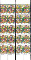NEAT & CLEAN INDIA - 2 X BLOCKS OF 10 - COLOR VARIETY- ERROR- INDIA-2016- MNH- BR3-9 - Errors, Freaks & Oddities (EFO)