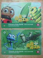 Hong Kong 1999 A Bug's Life Commemorative MTR Ticket Pack - Chemin De Fer