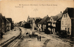 CPA AK DANNEMARIE - La Place Et Route De CERNAY (366271) - Dannemarie