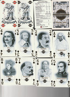 JEU DE CARTES NEUVES LUXE "MILLENNIUM"/CARTES ILLUSTREES PERSONNAGES MONDE DES ARTS ,MUSIQUE,SCIENCE,POLITIQUE/2 JOKERS - 54 Cartes