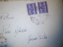 LUOGOTENENZA COPPIA SEGNATASSE 50 C EMERGENZA TARDIVO USO CORNIGLIANO Ligure Ge ? X Verona 10 DICEMBRE 1945 IJ1265 RRR - Postage Due