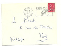 SAONE (HAUTE) - Dépt N° 70 = VESOUL RP 1972 = FLAMME Codée à DROITE = SECAP Multiple ' CODE POSTAL / Mot Passe' - Codice Postale