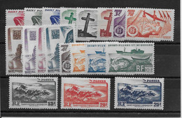 St Pierre Et Miquelon N°325/343 - Neuf **/* Sans/avec Charnière - TB - Unused Stamps