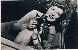 Chat Et Femme  - Lady, Cat -katze-  Jonge Vrouw Poes- Filmactrice Greer Garson - Katzen