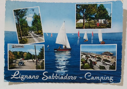 05195 Cartolina - Udine - Lignano Sabbiadoro - Camping - 1957 - Udine