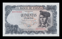 España 500 Pesetas J. Verdaguer 1971 Pick 153 Serie A SC UNC - 500 Peseten