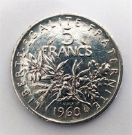 France - 5 Francs Semeuse Argent 1960 - J. 5 Francs