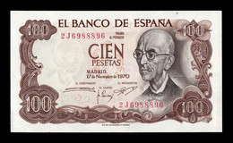 España Spain 100 Pesetas Manuel De Falla 1970 Pick 152 Serie 2J Capicua Radar SC UNC - 100 Peseten