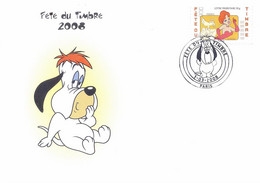 Enveloppe 1er Jour Fête Du Timbre 2008, La Girl, Timbre Adhésif, 2008 (YT 4150) - 2000-2009