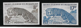 St Pierre Et Miquelon N°345/346 - Non Dentelé - Neuf * Avec Charnière - TB - Geschnittene, Druckproben Und Abarten