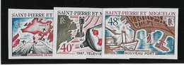 St Pierre Et Miquelon N°376/378 - Non Dentelé - Neuf ** Sans Charnière - TB - Ongetande, Proeven & Plaatfouten