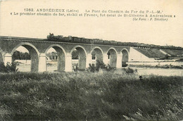 Andrézieux * Le Pont Du Chemin De Fer PLM * Passage Du Train * Ligne Paris Lyon Marseille - Andrézieux-Bouthéon
