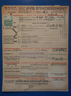 AH6 FRANCE SUR  AVIS D ENCAISSEMENT 1943 COLIS POSTAUX   + AFFRANCH. INTERESSANT - Covers & Documents