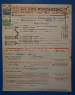 AH6 FRANCE SUR  AVIS D ENCAISSEMENT 1944 COLIS POSTAL  LYON BESANCON  + AFFRANCH. INTERESSANT - Storia Postale