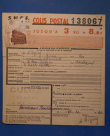 AH6 FRANCE 1943 COLIS POSTAL  LYON BESANCON  + AFFRANCH. INTERESSANT - Cartas & Documentos