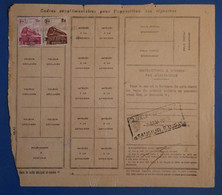 AH6 FRANCE SUR  AVIS D ENCAISSEMENT 1943 COLIS POSTAL  + RECOM.  + AFFRANCH. INTERESSANT - Brieven & Documenten