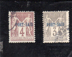 France Colonies: Port Saïd  Année 1890  N°3 Et N°4 Oblitérés - Used Stamps