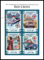 MALDIVES 2018 MNH** Helicopter Hubschrauber Red Cross M/S - OFFICIAL ISSUE - DH1826 - Hélicoptères