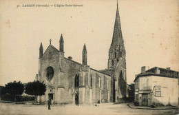 Langon * Débit De Tabacs Tabac TABAC * Place Et église St Gervais - Langon