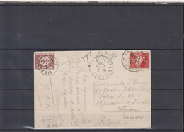 Belgien Michel Cat.No. Card With Duty Stamps  On Algerian Stamps - Covers
